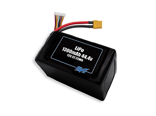 LiPo 1300mAh 12S 44.4v Battery Pack