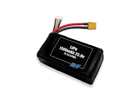LiPo 1300mAh 7S 25.9v Battery Pack