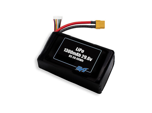 LiPo 1300mAh 8S 29.6v Battery Pack