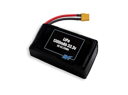LiPo 1300mAh 9S 33.3v Battery Pack