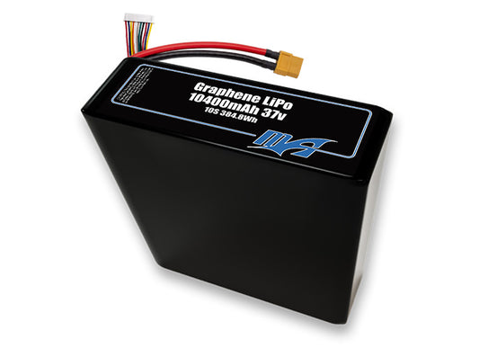 A MaxAmps Graphene LiPo 10400mAh 10S 2P 37 volt battery pack
