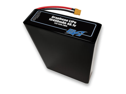 A MaxAmps Graphene LiPo 10400mAh 13S 2P 48.1 volt battery pack
