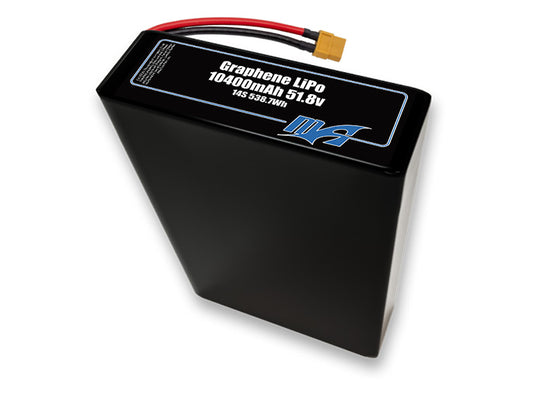 A MaxAmps Graphene LiPo 10400mAh 14S 2P 51.8 volt battery pack