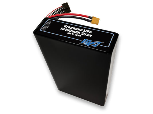 A MaxAmps Graphene LiPo 10400mAh 15S 2P 55.5 volt battery pack