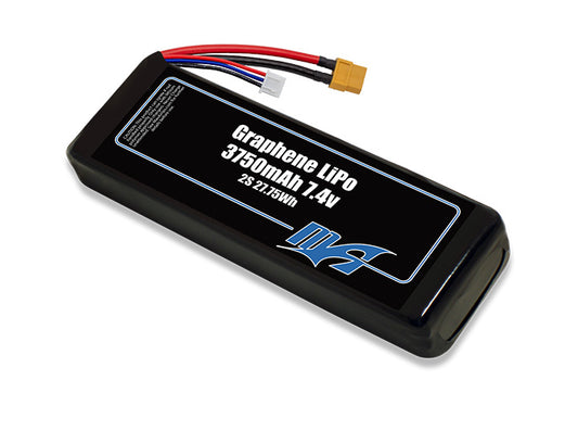 A MaxAmps Graphene LiPo 3750mAh 2S 7.4 volt battery pack