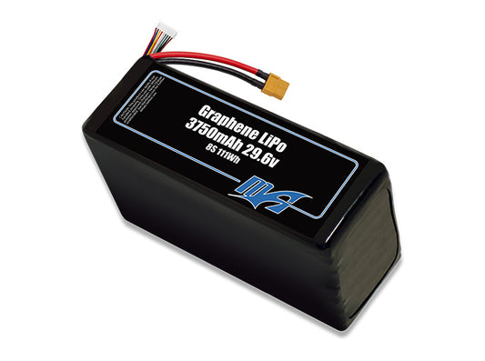A MaxAmps Graphene LiPo 3750mAh 8S 29.6 volt battery pack