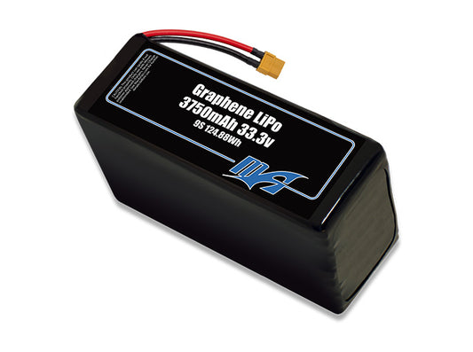 A MaxAmps Graphene LiPo 3750mAh 9S 33.3 volt battery pack