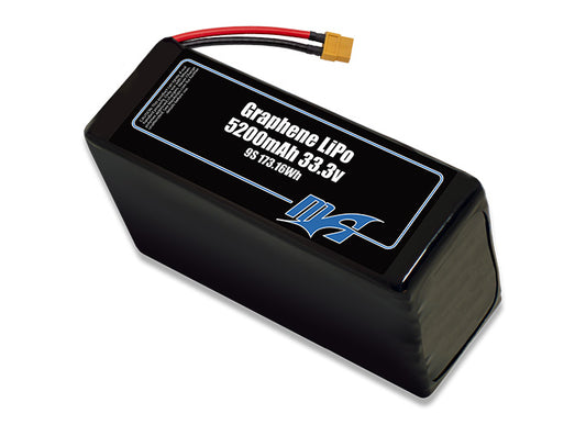 A MaxAmps Graphene LiPo 5200mAh 9S 33.3 volt battery pack