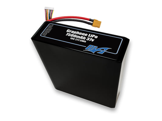 A MaxAmps Graphene LiPo 7500mAh 10S 2P 37 volt battery pack
