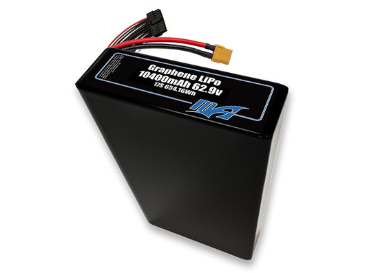 A MaxAmps Graphene LiPo 10400mAh 17S 2P 62.9 volt battery pack