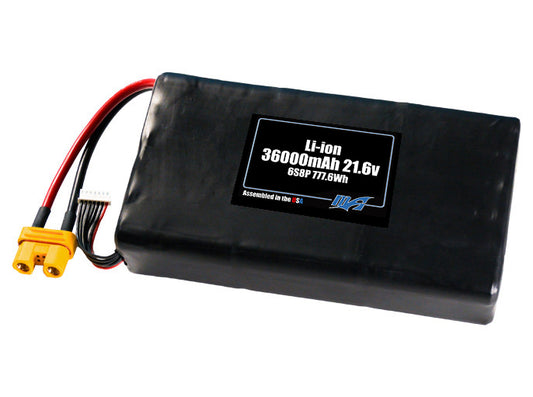 Li-ion 36000mAh 6S8P 21.6v Battery Pack
