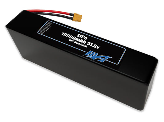 A MaxAmps LiPo 10900mAh 14S 2P 51.8 volt ETE battery pack