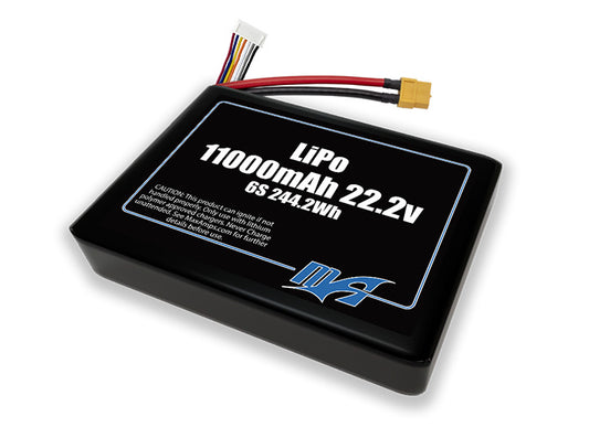 A MaxAmps LiPo 11000mAh 6S 22.2 volt SBS battery pack