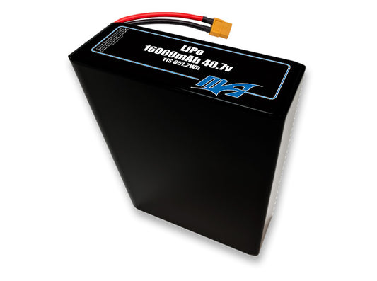 A MaxAmps LiPo 16000mAh 11S 2P 40.7 volt battery pack