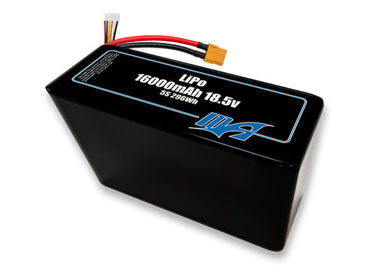 A MaxAmps LiPo 16000mAh 5S 2P 18.5 volt battery pack