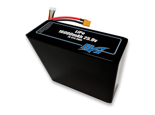 A MaxAmps LiPo 16000mAh 7S 2P 25.9 volt battery pack