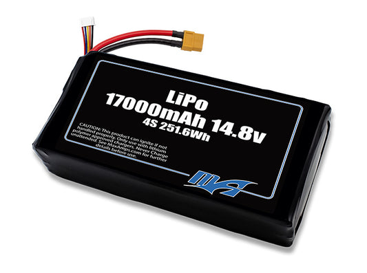 A MaxAmps LiPo 17000mAh 4S 14.8 volt battery pack