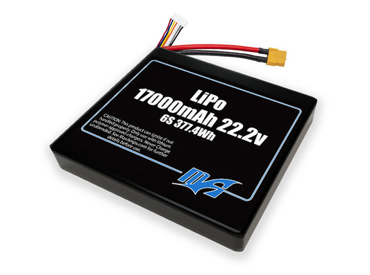 A MaxAmps LiPo 17000mAh 6S 22.2 volt SBS battery pack