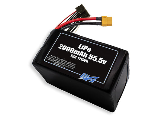 A MaxAmps LiPo 2000mAh 15S 55.5 volt battery pack