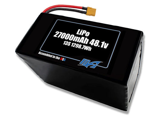 LiPo 27000mAh 13S 48.1v NMC Battery Pack