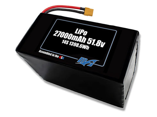 LiPo 27000mAh 14S 51.8v NMC Battery Pack