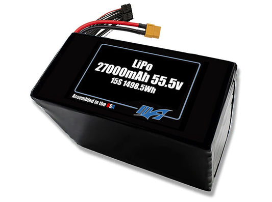 LiPo 27000mAh 15S 55.5v NMC Battery Pack