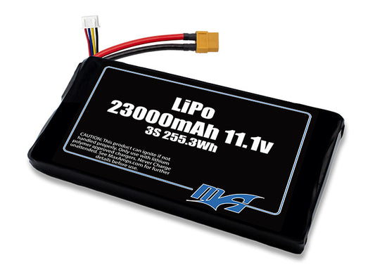 A MaxAmps LiPo 23000mAh 3S 11.1 volt battery pack