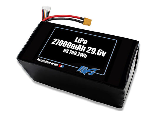 LiPo 27000mAh 8S 29.6v NMC Battery Pack