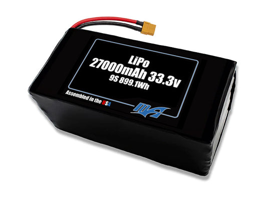 LiPo 27000mAh 9S 33.3v NMC Battery Pack