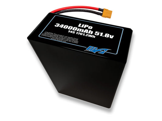 A MaxAmps LiPo 34000mAh 14S 2P 51.8 volt battery pack