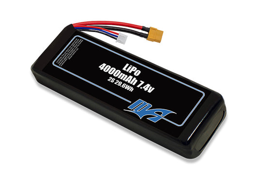 A MaxAmps LiPo 4000mAh 2S 7.4 volt battery pack