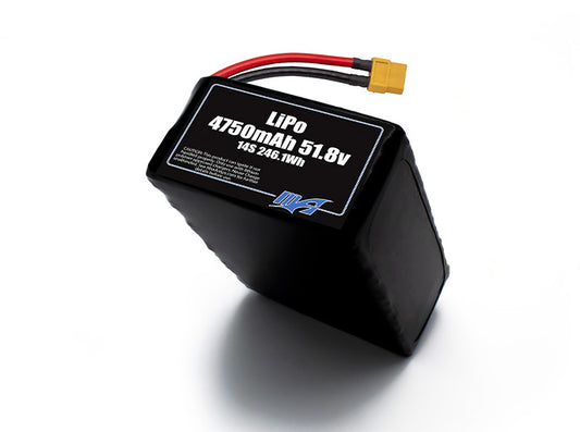 A MaxAmps LiPo 4750mAh 14S 2P 51.8 volt battery pack