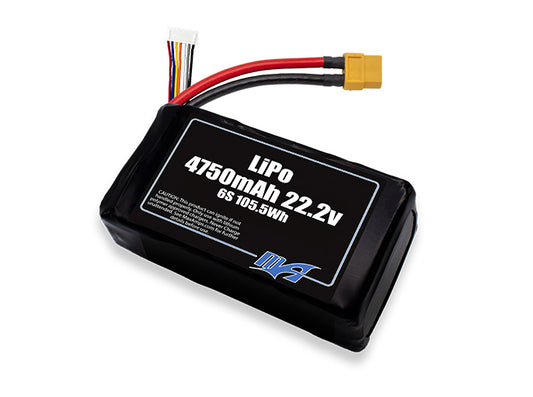 A MaxAmps LiPo 4750mAh 6S 2P 22.2 volt battery pack