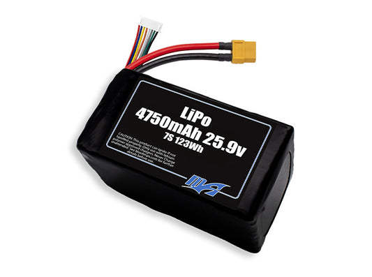 A MaxAmps LiPo 4750mAh 7S 2P 25.9 volt battery pack