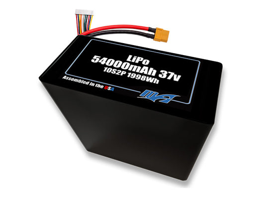 LiPo 54000mAh 10S2P 37v NMC Battery Pack