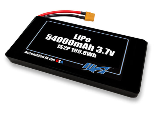 LiPo 54000mAh 1S2P 3.7v NMC Battery Pack