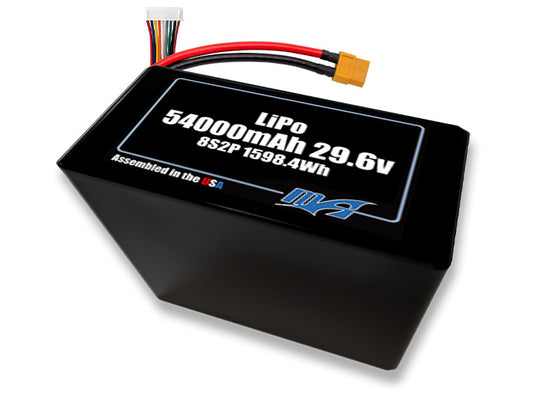 LiPo 54000mAh 8S2P 29.6v NMC Battery Pack