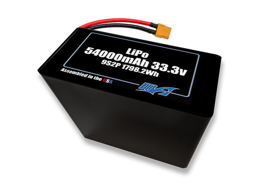 LiPo 54000mAh 9S2P 33.3v NMC Battery Pack