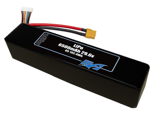 A MaxAmps LiPo 6500mAh 8S 2P 29.6 volt ETE battery pack