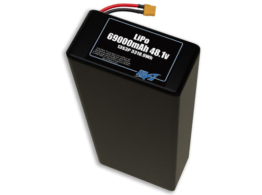 LiPo 69000mAh 13S3P 48.1v Battery Pack