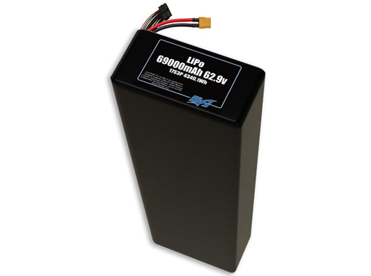 LiPo 69000mAh 17S3P 62.9v Battery Pack