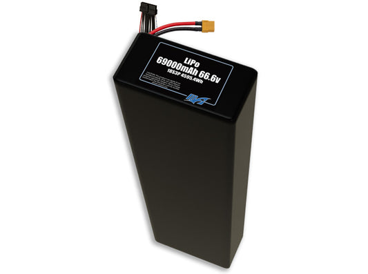 LiPo 69000mAh 18S3P 66.6v Battery Pack