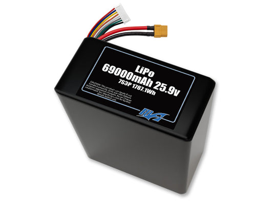 LiPo 69000mAh 7S3P 25.9v Battery Pack