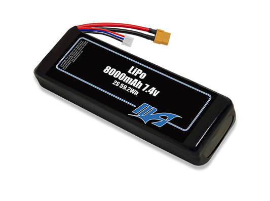 A MaxAmps LiPo 8000mAh 2S 7.4 volt lite battery pack