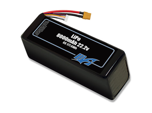 A MaxAmps LiPo 8000mAh 6S 22.2 volt lite battery pack