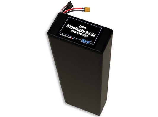 LiPo 81000mAh 17s3p 62.9v Battery