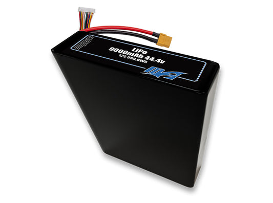 A MaxAmps LiPo 9000mAh 12S 2P 44.4 volt battery pack