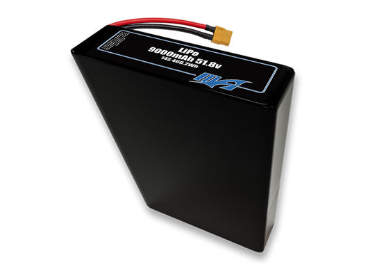 A MaxAmps LiPo 9000mAh 14S 2P 51.8 volt battery pack