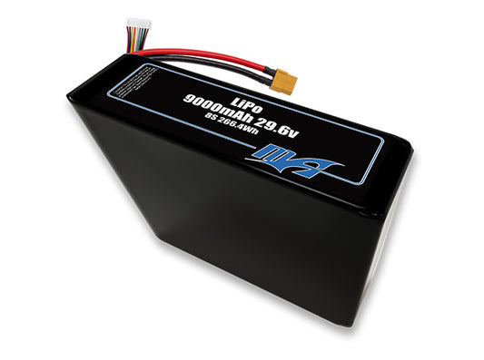 A MaxAmps LiPo 9000mAh 8S 2P 29.6 volt battery pack