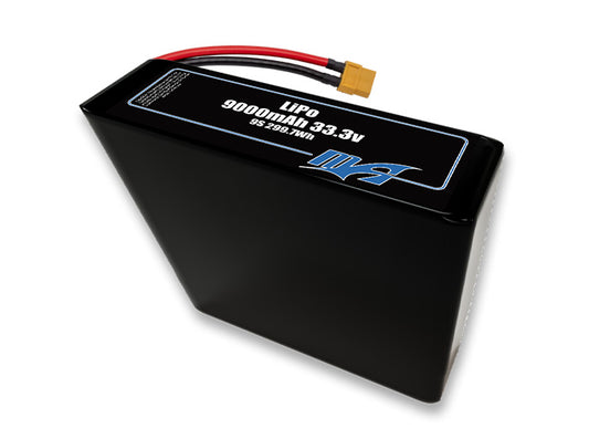 A MaxAmps LiPo 9000mAh 9S 2P 33.3 volt battery pack